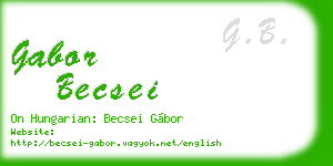 gabor becsei business card